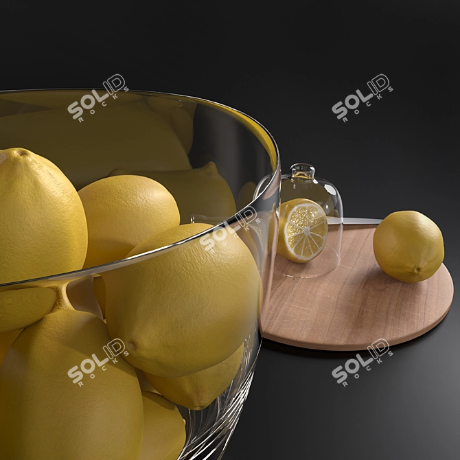 Citrus Kitchen Decor Set 3D model image 7