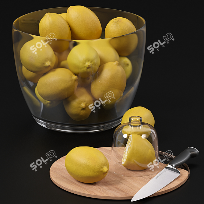 Citrus Kitchen Decor Set 3D model image 9