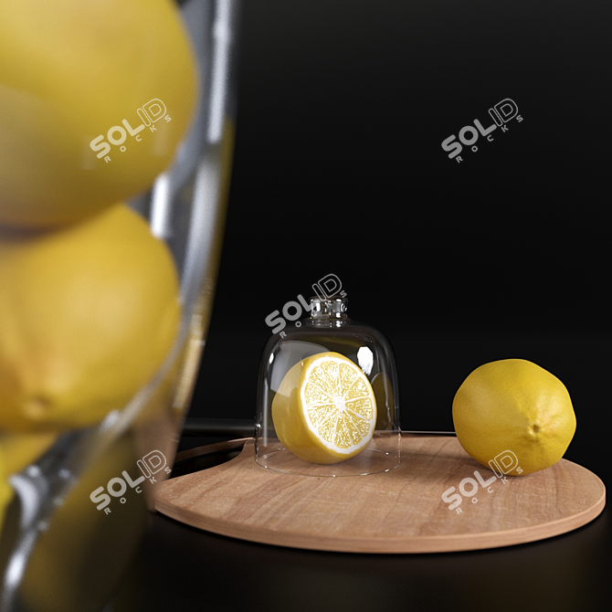 Citrus Kitchen Decor Set 3D model image 11