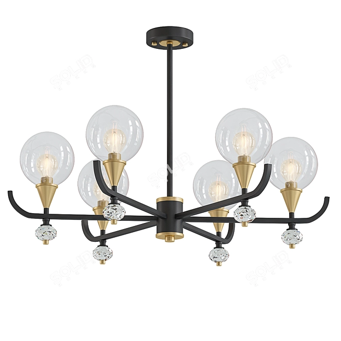 Contemporary V-Ray Chandelier Design 3D model image 1