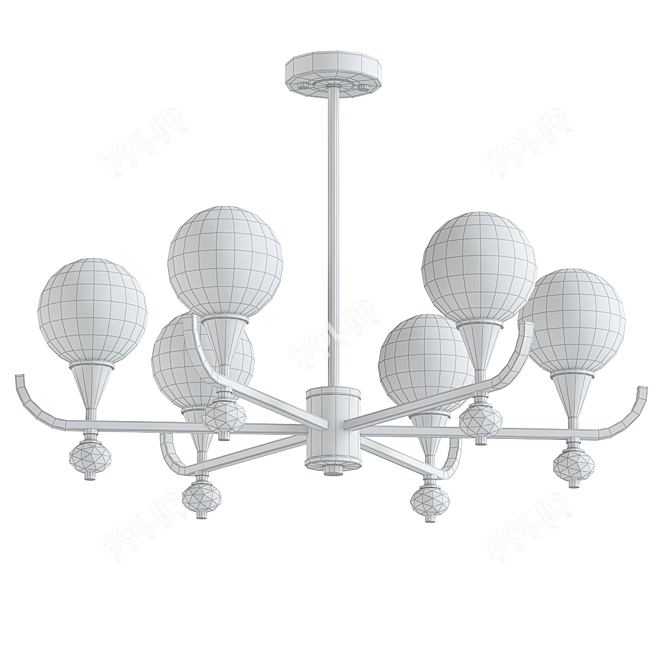 Contemporary V-Ray Chandelier Design 3D model image 2