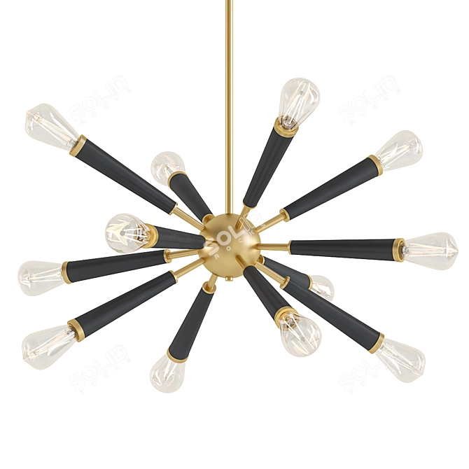  Celestial Brass Chandelier - 2014 3D model image 1