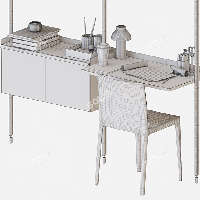 Modern Hay Pier Office Furniture 3D model image 6