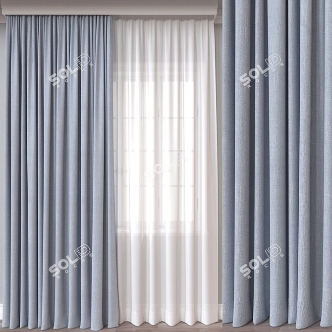 Modern Curtain 3D Model Unix 3D model image 1