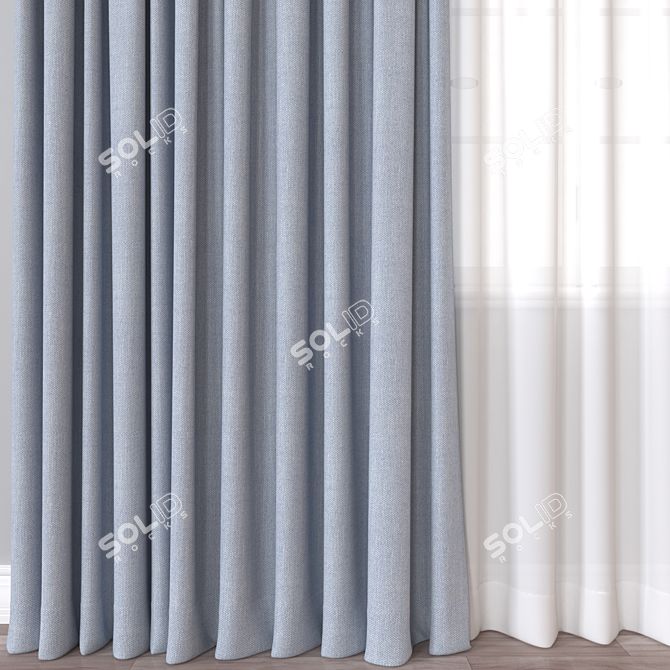 Modern Curtain 3D Model Unix 3D model image 3