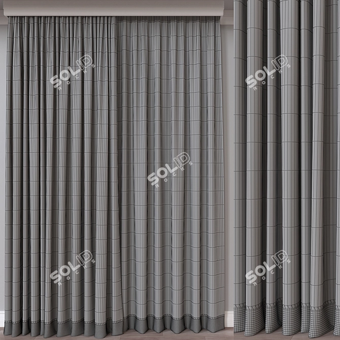 Modern Curtain 3D Model Unix 3D model image 4