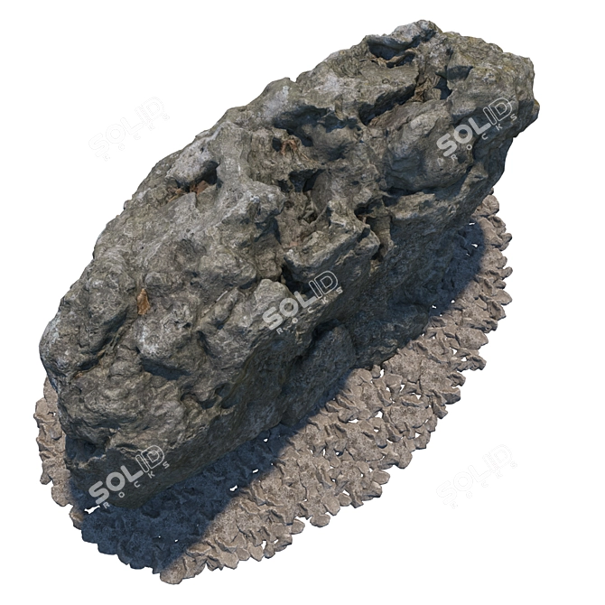 Landscape Stone Set for Park 3D model image 6