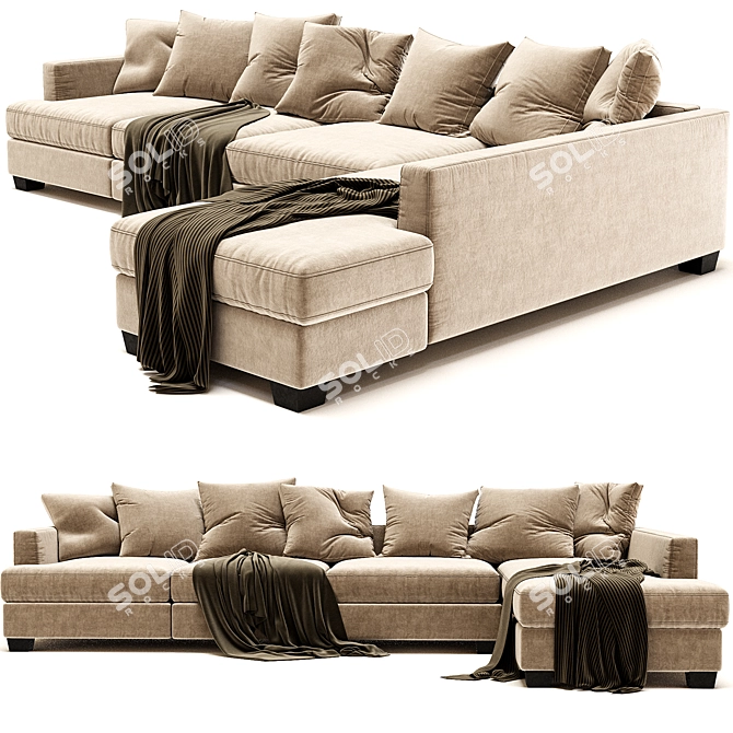 Modular Sofa Flexform Eros 3D model image 2