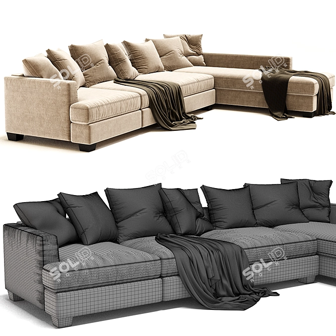 Modular Sofa Flexform Eros 3D model image 3