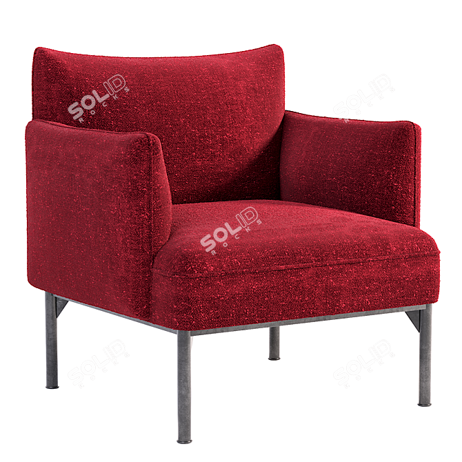 Sleek Modern Penn Chair 3D model image 2