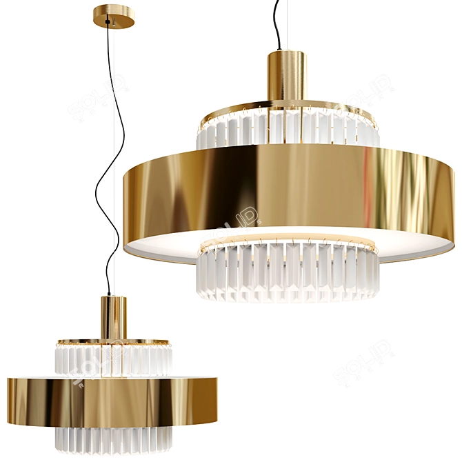 Italian Opulence Suspension Light 3D model image 1