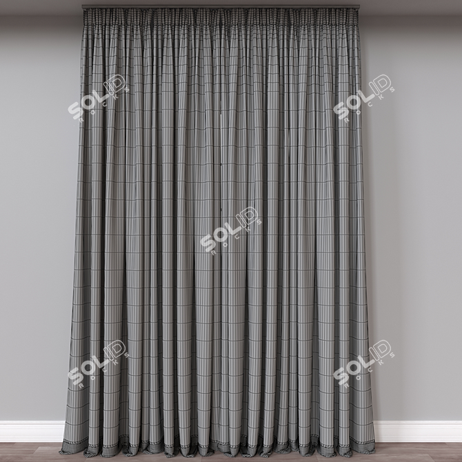 Versatile 3D Curtain Models 3D model image 3