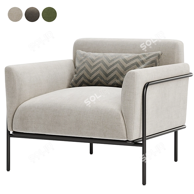 Scribe Chair Set in 3 Colors 3D model image 1