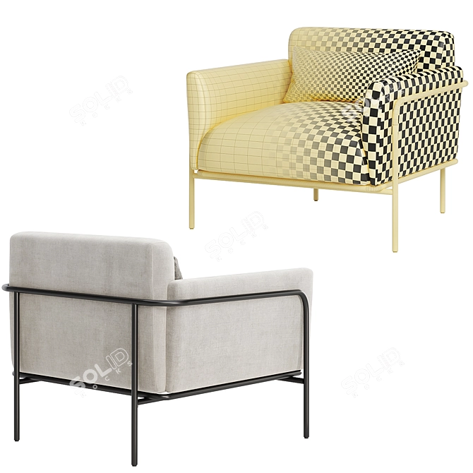 Scribe Chair Set in 3 Colors 3D model image 5