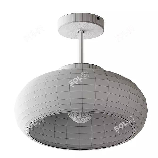 Rustic Semi Flush Medieval Light 3D model image 5