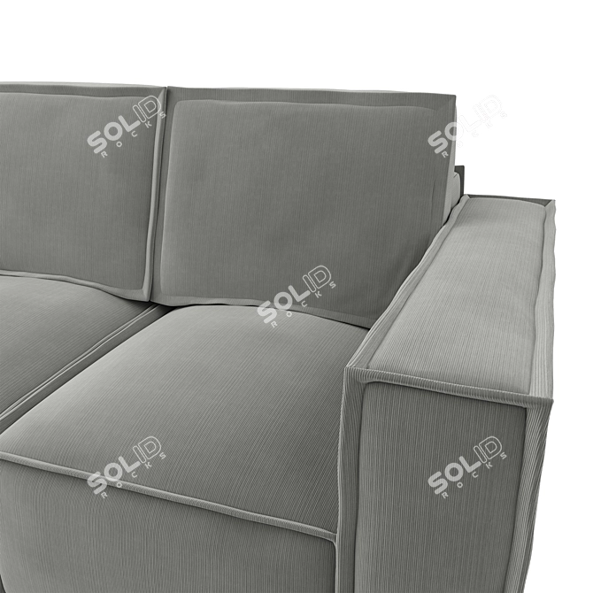 Ebi Mini Sofa in Linia Silver 3D model image 3