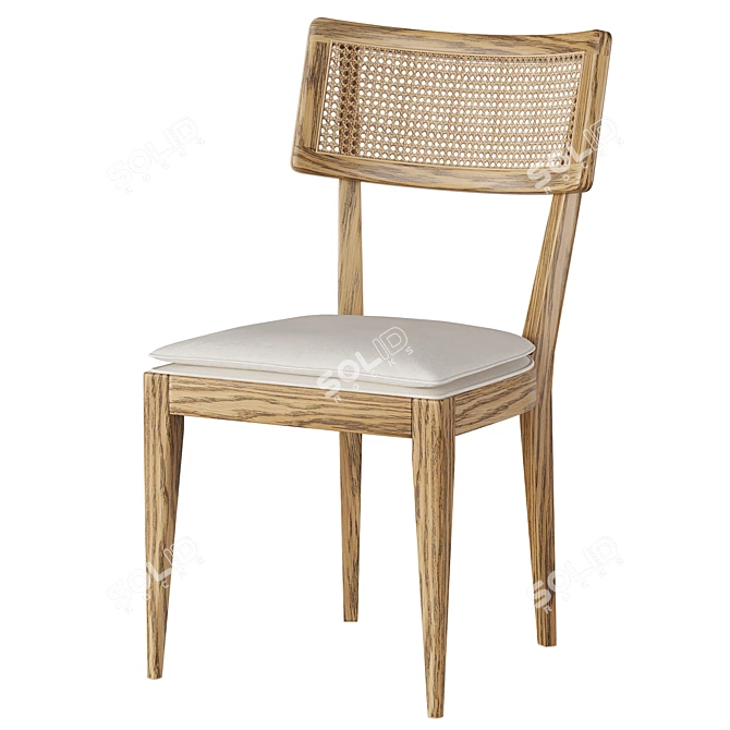 Retro-inspired Britt Dining Chair 3D model image 1