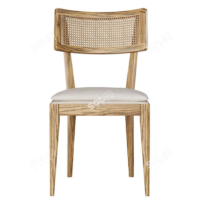 Retro-inspired Britt Dining Chair 3D model image 2