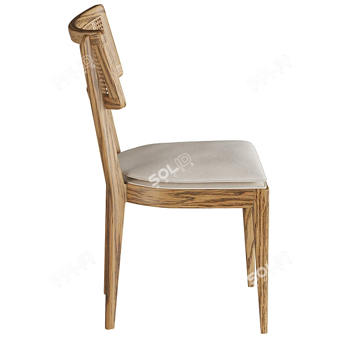 Retro-inspired Britt Dining Chair 3D model image 3