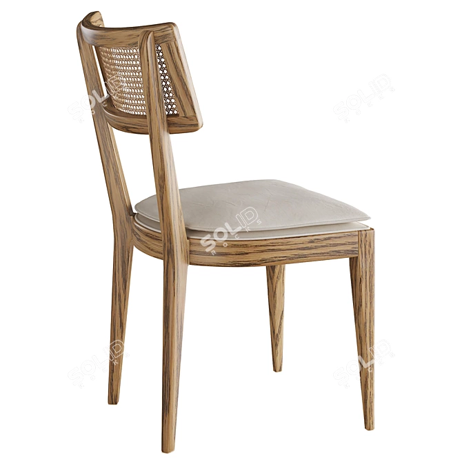 Retro-inspired Britt Dining Chair 3D model image 4