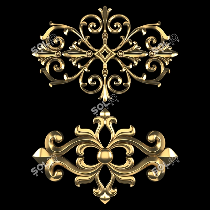 Luxury Ornament 3D Model Kit 3D model image 1