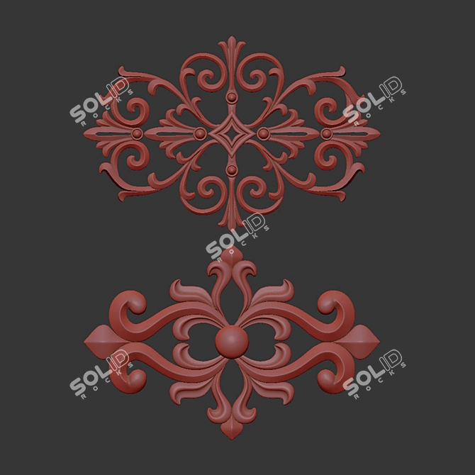 Luxury Ornament 3D Model Kit 3D model image 7