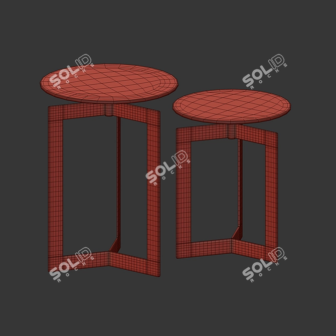 Modern Nordal Nyasa Marble Side Table 3D model image 4