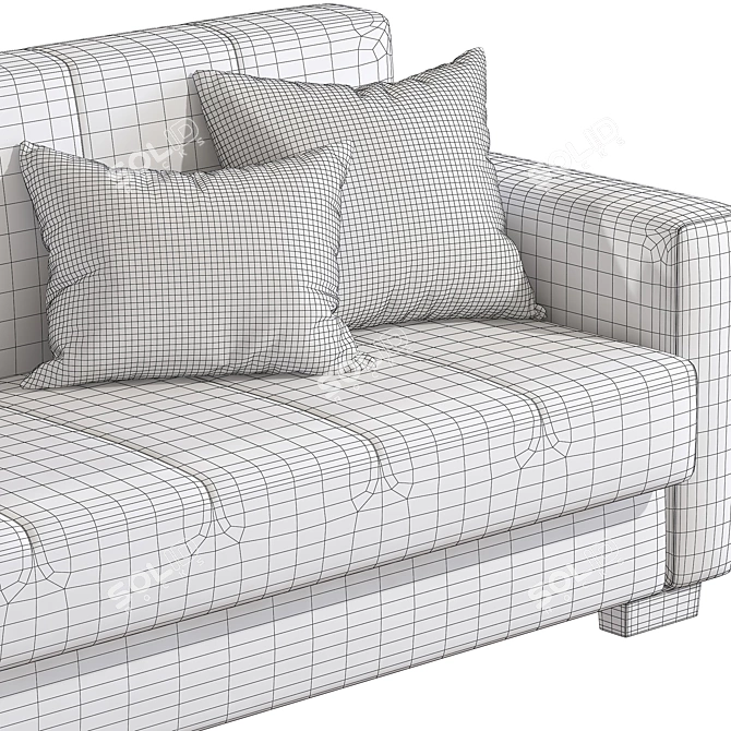 Modern Convertible Sofa Bed 3D model image 3