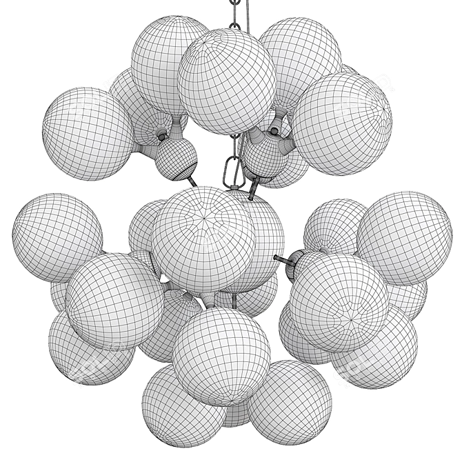 Sleek Manhattan Chandelier 3Ds Max 3D model image 2