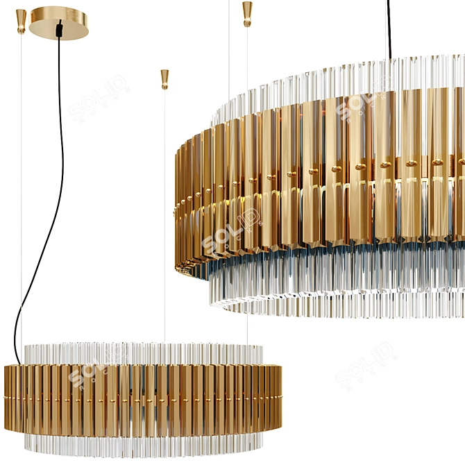 Elegant Opera Carmen Suspension Lighting 3D model image 1