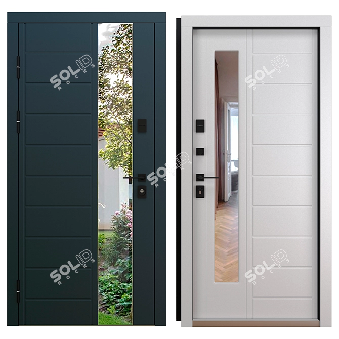 UFO Metal Entry Door Kit 3D model image 3