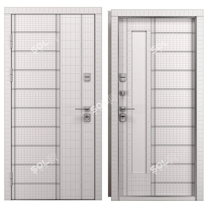 UFO Metal Entry Door Kit 3D model image 4