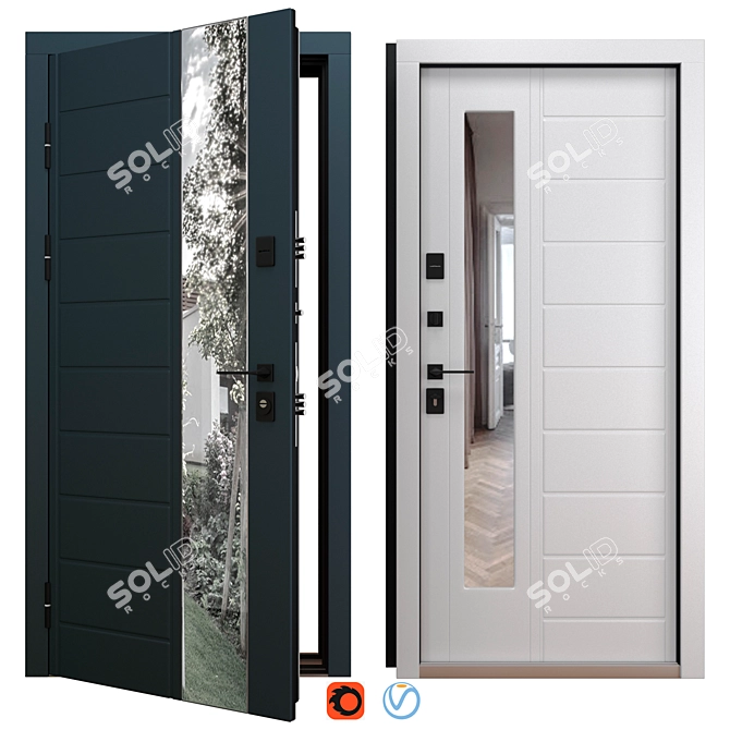UFO Metal Entry Door Kit 3D model image 5