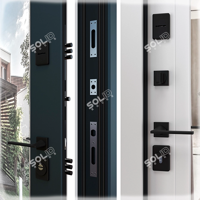 UFO Metal Entry Door Kit 3D model image 6