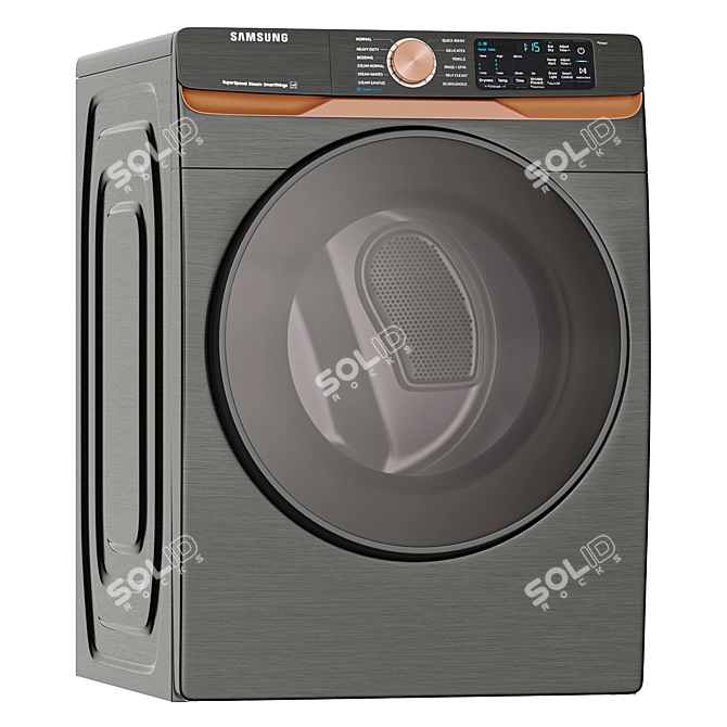 Elegant Samsung Washer & Dryer 3D model image 3