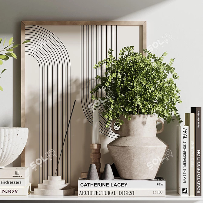 Elegant Decorative 3D Set 3D model image 3