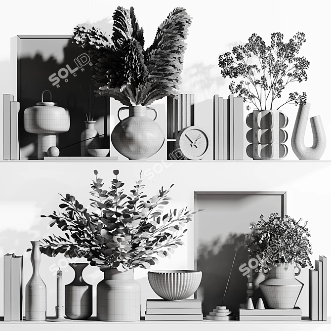 Elegant Decorative 3D Set 3D model image 6