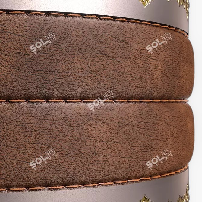 Metal Ornament Leather Panel Texture 3D model image 3