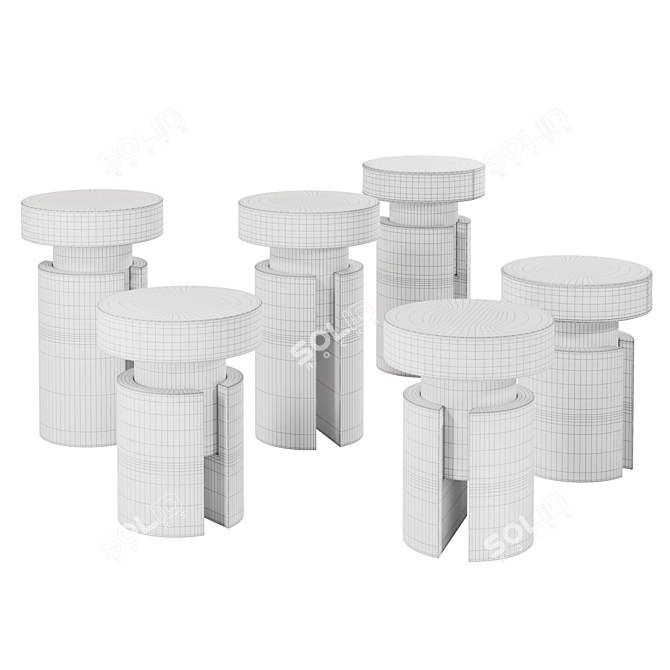 Multi-Functional Tobias Stool Set 3D model image 5