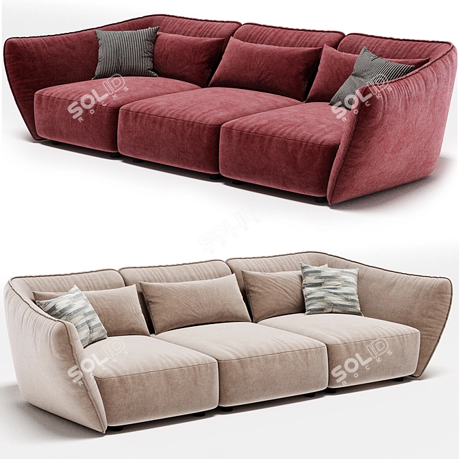 Elegant Natuzzi Italia Sofa Design 3D model image 2