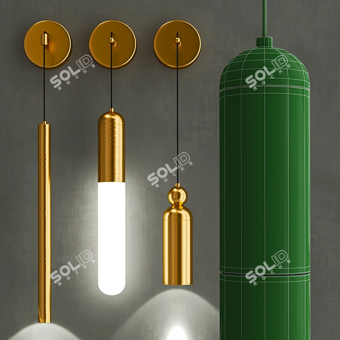 Sleek Wall Lamp Designs 3D model image 3