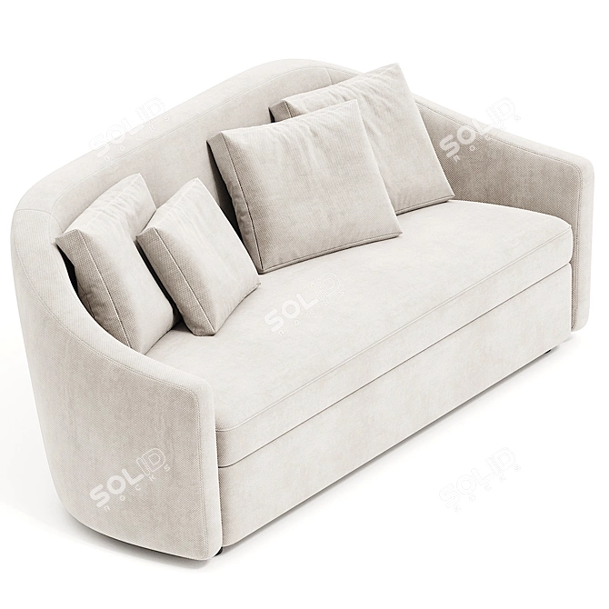 Modern Barrel Sofa Design 3DS Max 3D model image 2