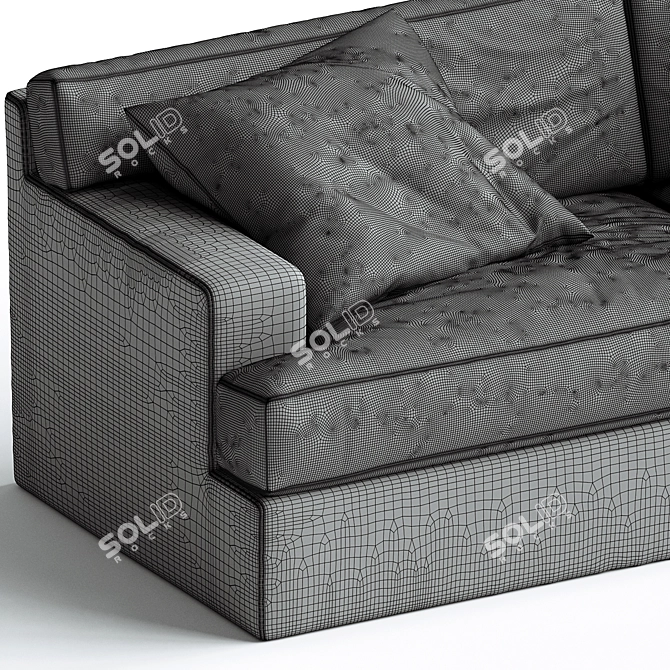 Streamlined Meridiani James Sofa 3D model image 3