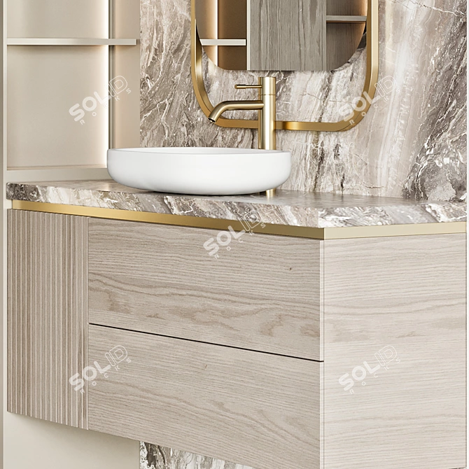 Modern Bathroom Furniture 3D Model 3D model image 5