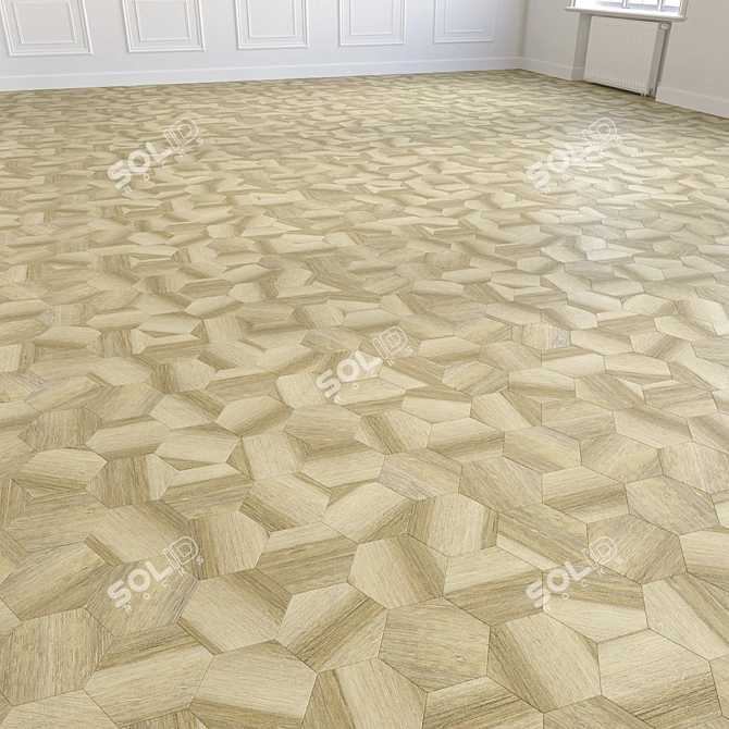 Modular 3D Wood Floor Model 3D model image 3