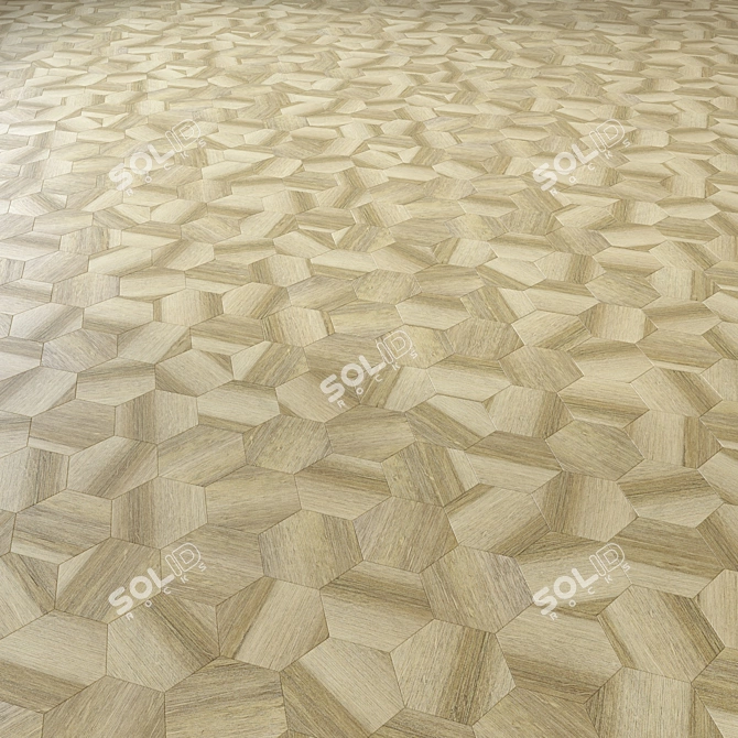 Modular 3D Wood Floor Model 3D model image 5