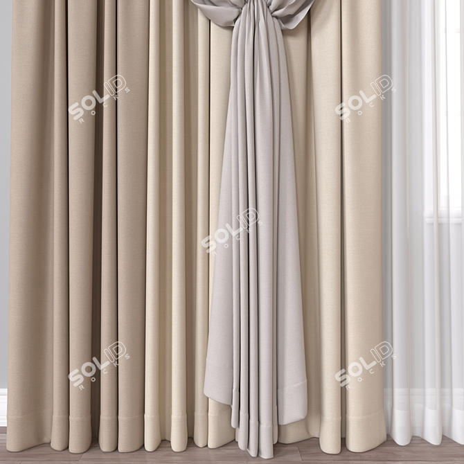 Versatile 3D Curtain Model: Vray Corona 3D model image 2