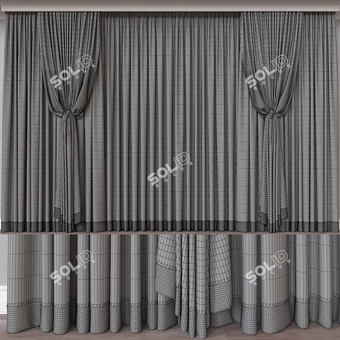 Versatile 3D Curtain Model: Vray Corona 3D model image 4