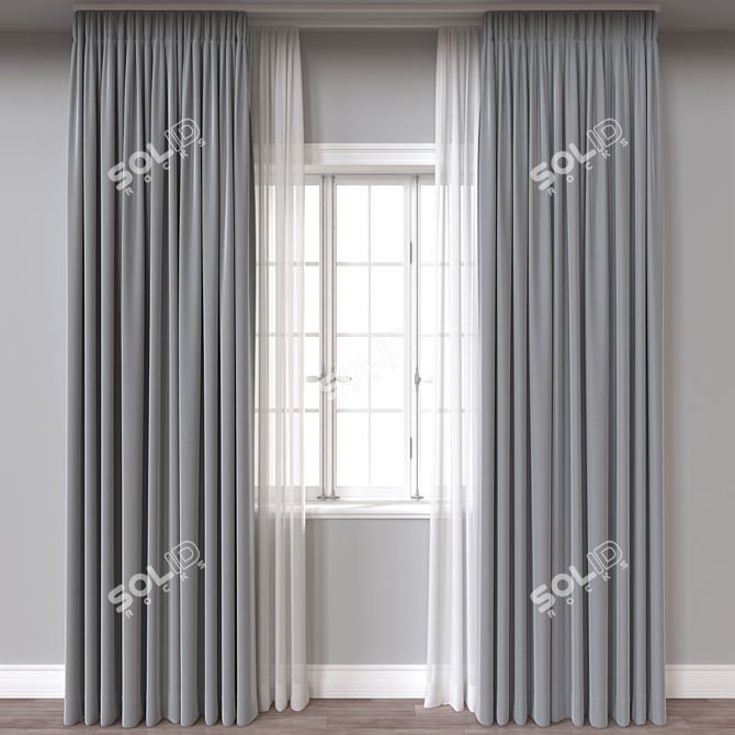 Versatile Curtain Model for 3D 3D model image 1