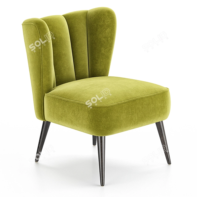 Velvet Chair 3D Model Set 3D model image 2